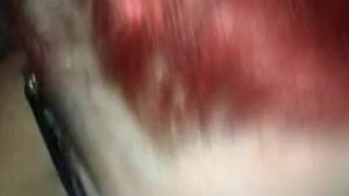 Redhead Goth Gagging Deepthroat Blindfolded GIF
