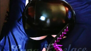 Submissive Stockings Spanked Slave Rough Leather Latex Choker Bondage Belt Spanking Ball Gagged BDSM Amateur GIF