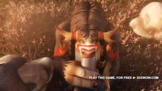 World Of Warcraft - секс тауренов, облизывает хуец, аниме, порно 2019